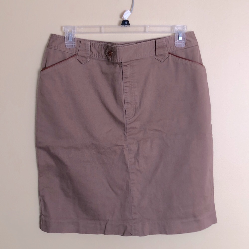 EC Ralph Lauren Khaki Tan Pencil Skirt Sz. 16